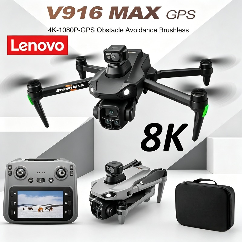 Drone Multispectral - Drone Profissional Lenovo V916MAX 8K HD