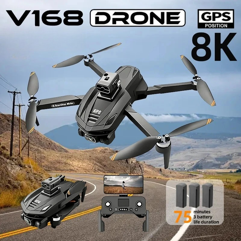 Drone Multispectral - Drone GPS V168 Original Profissional com