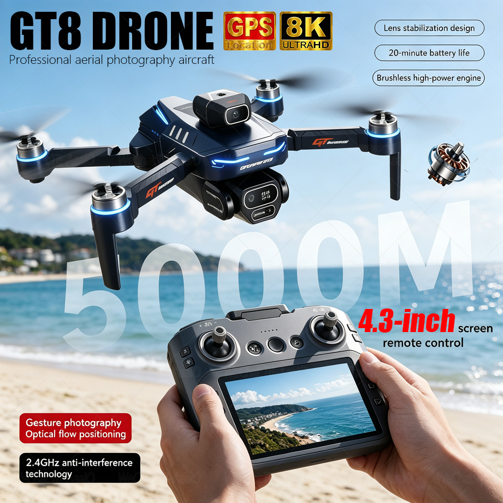 NOVO Drone GT8 HD RC 4K Profis - Drone Multispectral avaliação e preço